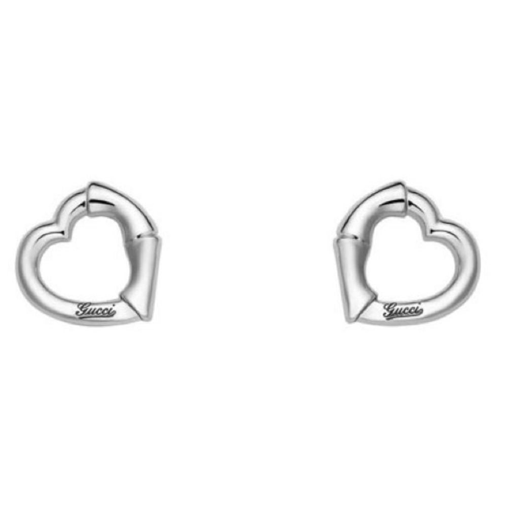 NWT Authentic Gucci bamboo heart earrings